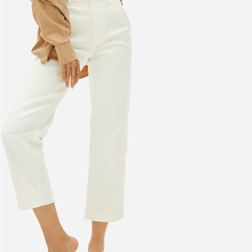 Everlane Straight-Leg Crop in Bone. 26.5” inseam.